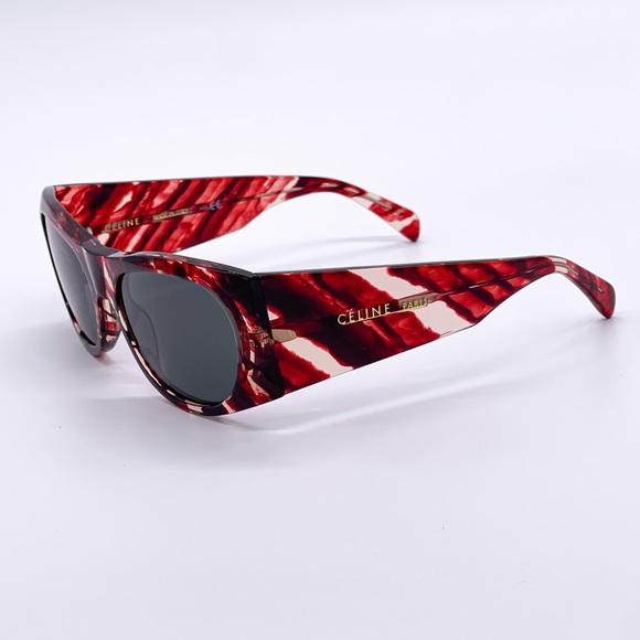 NEW CELINE SUNGLASSES CL40029I 54N WOMEN RED GRAY EYEWEAR CELINE - Picture 4 of 11